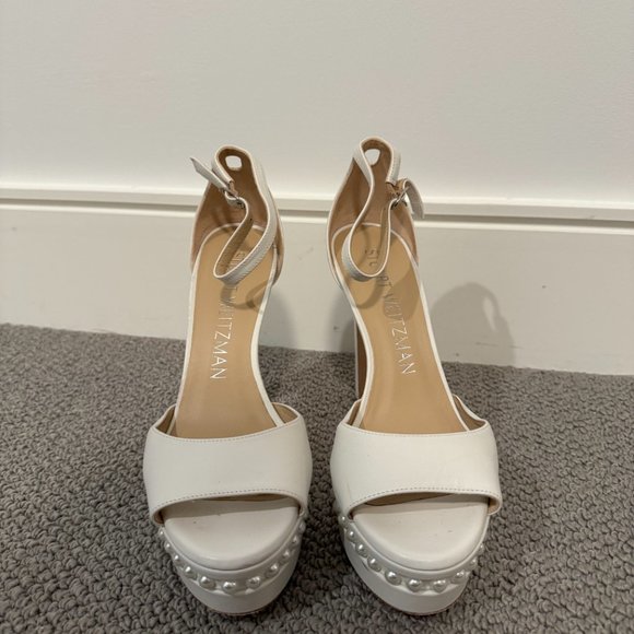 Stuart Weitzman White Platform Heels - Picture 3 of 10